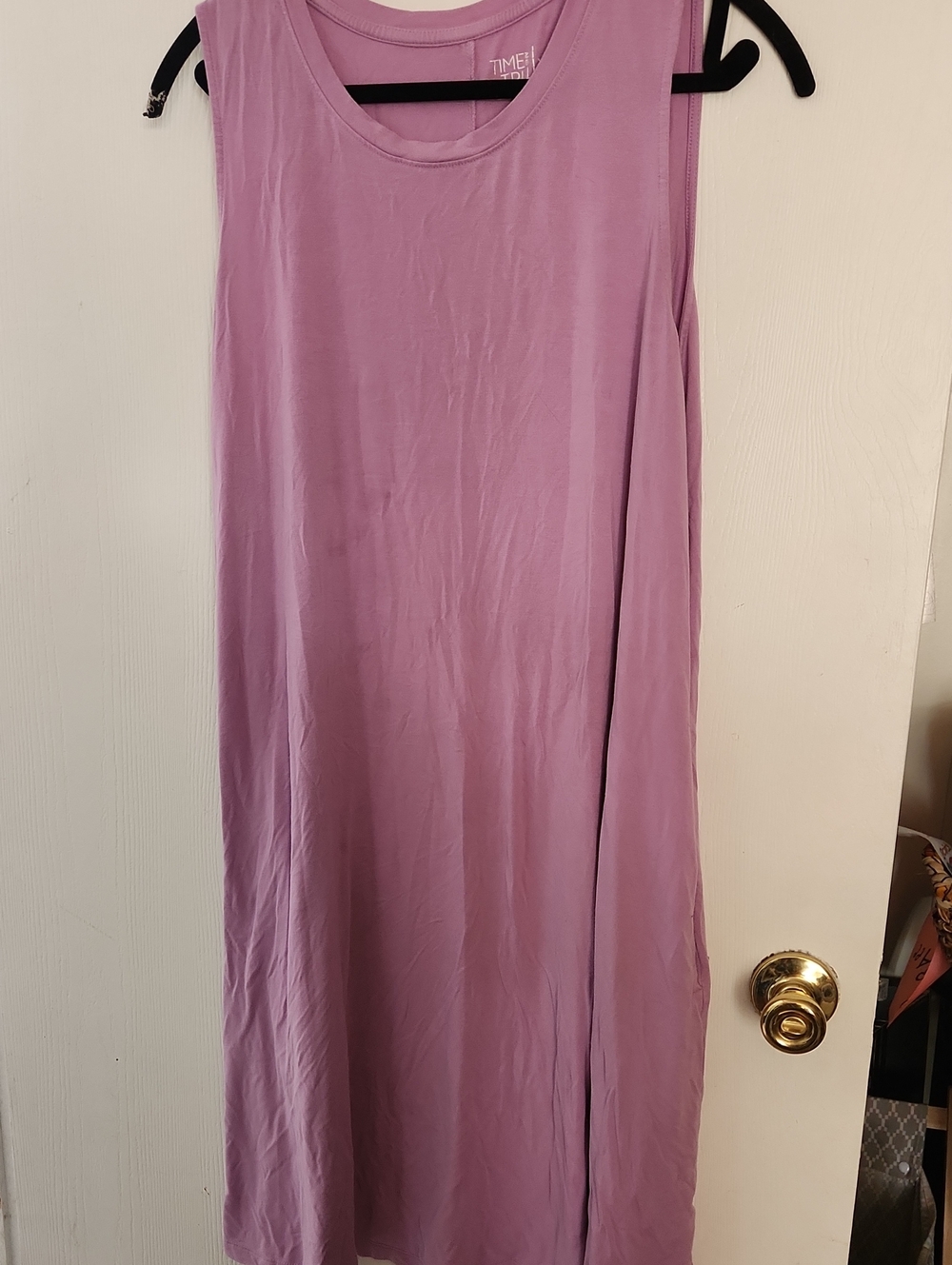 Time and Tru Lilac Crewneck Tee Dress
